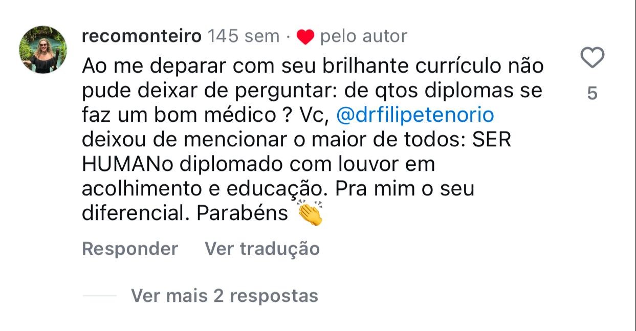 Depoimento de paciente